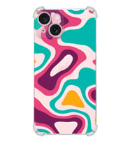 PrintiFy Apple iPhone 15(Kamera Korumalı) Uyumlu Köşe Korumalı Renkli Desen Kılıf