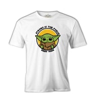 Baby Yoda - Strong Beyaz Erkek Tshirt