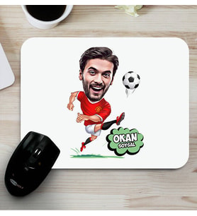 Kişiye Özel Futbolcu Kişiye Özel Karikatürlü Mousepad