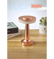 LED CT-8435 Oslo Rose Şarjlı Dokunmatik Dimlenebilir 3 Renk Masa Lambası - Type-C