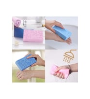 Kir Çıkaran Sihirli Banyo Süngeri Ölü Deri Temizleyici Peeling Sünger Duş Lifi Kesesi Masaj Fırçası (Pembe-Mavi-Sarı-Beyaz)