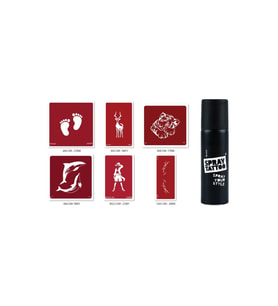 Geyik Sırt Spray Tattoo Geçici Sprey Dövme Seti
