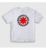 Presmono Unisex Çocuk Beyaz Logo Red Hot Chili Peppers T-Shirt 107429tt (Beyaz)