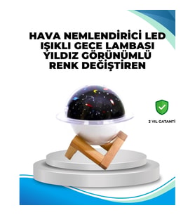 Mey İthalat® USB bağlantılı projektör ışıklı taşınabilir mini hava nemlendirici ve aroma difüzörü