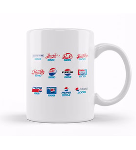 Pepsi Logo History Kupa Bardak Porselen