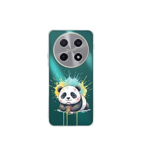 Huawei Nova 12s ile Uyumlu Splash Panda Tasarımlı Şeffaf Silikon Kılıf