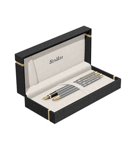 İsme Özel Scrikss 2'li Set Venus 722W Balıksırtı Desenli Gold Krom