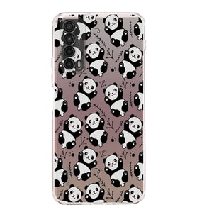 Huawei P Smart 2019  Kamera korumalı Kapak Panda Tasarımlı  Şeffaf Kılıf