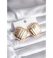 Pirinç Gold Renk İşleme Detay Kadın Küpe TJ-BKP8403