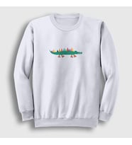 Presmono Unisex Beyaz Little Alligator Timsah Sweatshirt 288518tt (Beyaz)
