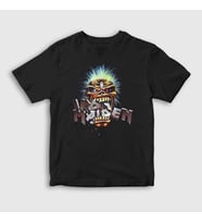 Presmono Unisex Çocuk Siyah Eat Iron Maiden T-Shirt 85562tt