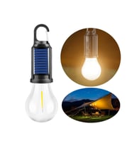 Güneş Enerjili ve USB Şarjlı Kamp-Çadır Işığı 3 Mod Işık Kancalı Asılabilir Yuvarlak Led Aydınlatma