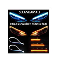 Ford Escort Uyumlu Far Üstü Far İçi Kayar Led 60 Cm Selamlamalı