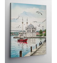 Kanvas Tablo İstanbul Ve Deniz Manzarası