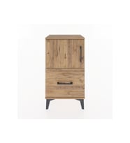 Arges Komodin 2 Raflı Tek Çekmeceli Tek Kapaklı 44x30x80 Çam-Çam