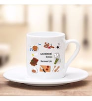 Gastronomi Uzmanı Türk Kahve Fincanı (Beyaz)