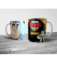 Pixxa Brawl Stars Buzz Lightyear Kişiye Özel İsimli Kupa Bardak Model 2