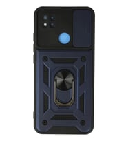 Newface Xiaomi Redmi 9C Kılıf Pars Lens Yüzüklü Silikon - Lacivert