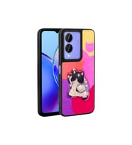 Vivo Y17S Uyumlu Kılıf Parlayan Kabartmalı İkonik Figürlü Zore Amas Silikon Kapak