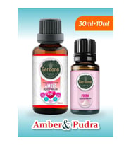 Amber 30 ML + Pudra 10 ML ( Oda Kokusu Aroma Terapi Buhurdanlık / Difüzör Yağı ) Set 2 Adet