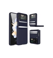 Samsung Galaxy Z Flip 4 Kılıf Belt Flip Kapak - Lacivert