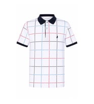Trender Baskılı Beyaz Erkek Polo Yaka T-shirt 253