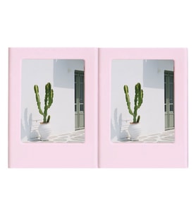 Instax Mini Film Uyumlu Pembe 2'li Mıknatıslı Fotoğraf Çerçeve Seti