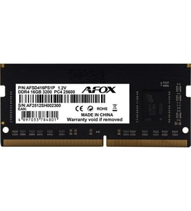 AFOX 16GB DDR4 3200MHZ CL22 NOTEBOOK BELLEK / VALUE AFSD416PS1P