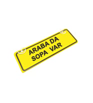Arabada Sopa Var Sök-Tak Pratik yeni nesil Sarı Dekor Plaka