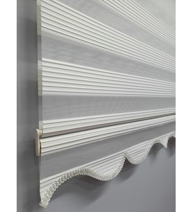 BBB Dar Pliseli Stor Zebra Perde Krem MZ321