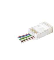 Cat6E Ez Rj45 Metal Konnektör 100 Adet Plastik Kutu - Beyaz ND2422