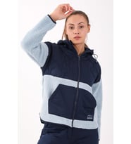 Maraton Comfort Kadın Kapüşonlu Sisli Mavi Tracktop