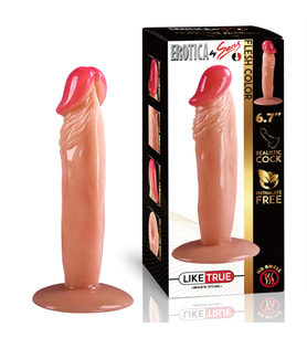 UNIQUE Realistik Dokuda Dildo Vantuzlu Gerçekçi Yapay Penis 17 CM