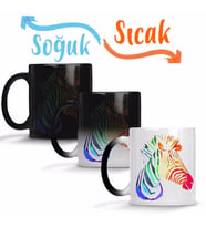 Trius Animals Zebra Sihirli Kupa Bardak Porselen