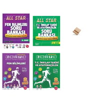 Newton LGS 2027 8. Sınıf Fen Bilimleri + İnkılap All Star Soru Bankası ve Deneme 4lü+ Telefon Standı