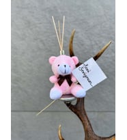 Oda Kokusu Gül Aromalı Pembe Peluş Ayıcık İçerisinde, Seni Seviyorum Kartlı Hediyelik 15 ML Kalıcı Koku