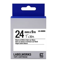 Tonersepeti Epson LK-6WBN Muadil Standart Etiket Kartuşu Siyah Beyaz 24 mm C53S656006