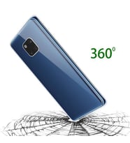Huawei Mate 20 Pro Kılıf 360 Tam Koruma Şeffaf Silikon (Renksiz)