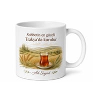 Kırklareli Trakya Sohbeti Baskılı Kupa Bardak Hediye Porselen Mug