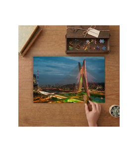 Brezilya Oliveira Köprüsü Tasarımı 240 parça Ahşap Puzzle Ahşap Kutuda MP11396