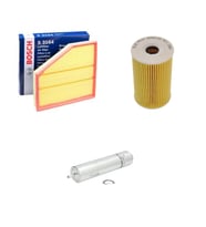 Bosch Filtre Bakım Seti BMW 6 SERİSİ E63 E64 635 Dizel 2008-2011 Hava + Yağ f. + Yakıt Filtre Bosch