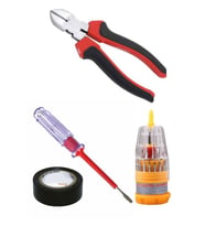Yan Keski + Mini Tornavida Seti +kontrol Kalemi + Elektrik Izolasyon Bandı. (4lü Set)