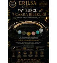 Sertifikalı Yay Burcu 7 Çakra Doğal Taş Bileklik - Ayarlamalı Unisex Lüks Hem Bileklik Hem Halhal