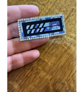 ZİRKON TAŞLI ÜTÜ İLE YAPIŞAN ARMA DİKİŞ GİYİM APLİKE 5X2 CM
