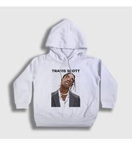 Presmono Unisex Çocuk Beyaz Icon Astroworld Travis Scott Kapüşonlu Sweatshirt 42700tt