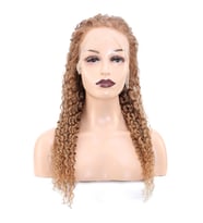 Afro Dalga Front Lace Gerçek Tül Peruk - Kumral - 60-65cm