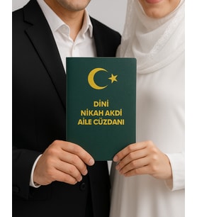 Nikah Akdi Cüzdanı Hatıra Defteri – Gelin Damat Bilgi ve Şahit İmzalı