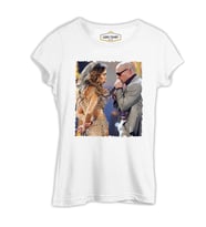 Jennifer Lopez & Pitbull Beyaz Kadın Tshirt