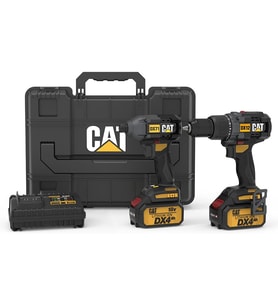 Cat Dx12K.2 18 Volt/4.0Ah Li-Ion Çift Akülü Kömürsüz Profesyonel Şarjlı Darbeli Matkap + Dx71.2 Kömü (Çok Renkli)