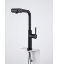 BANYO NATURAL ALBA SİYAH SPİRALLİ EVYE BATARYASI (BTR-109S)